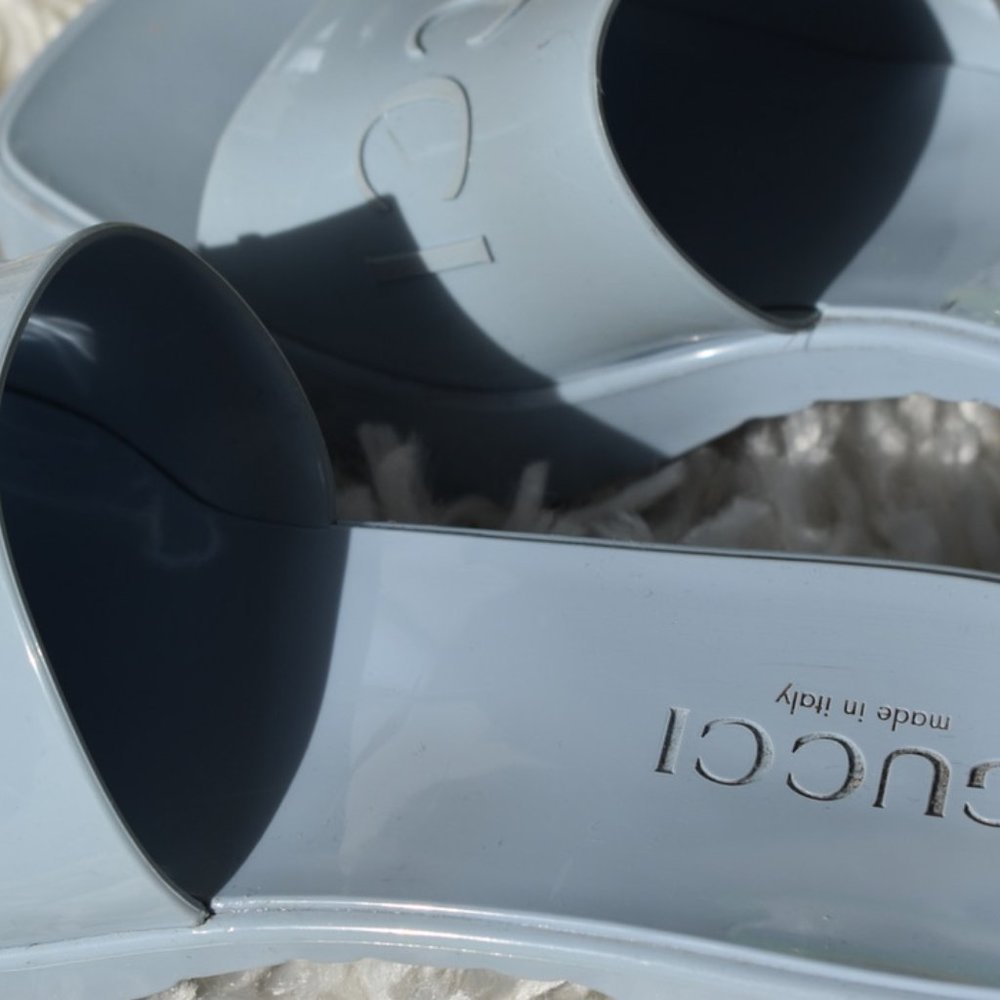 Authentic Blue Gucci Slides